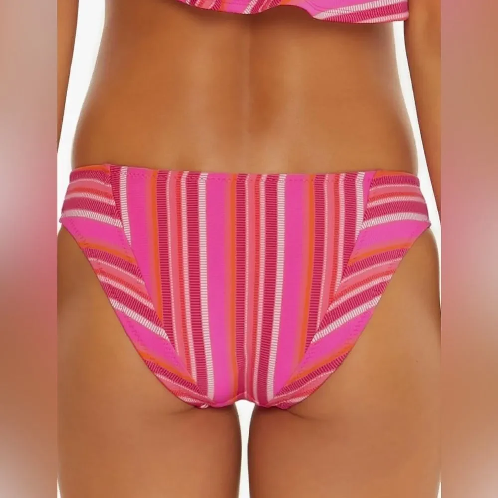 Trina Turk Marai Women's French Cut Hipster Bikini Bottoms, Pink Multi, 6, NWT
